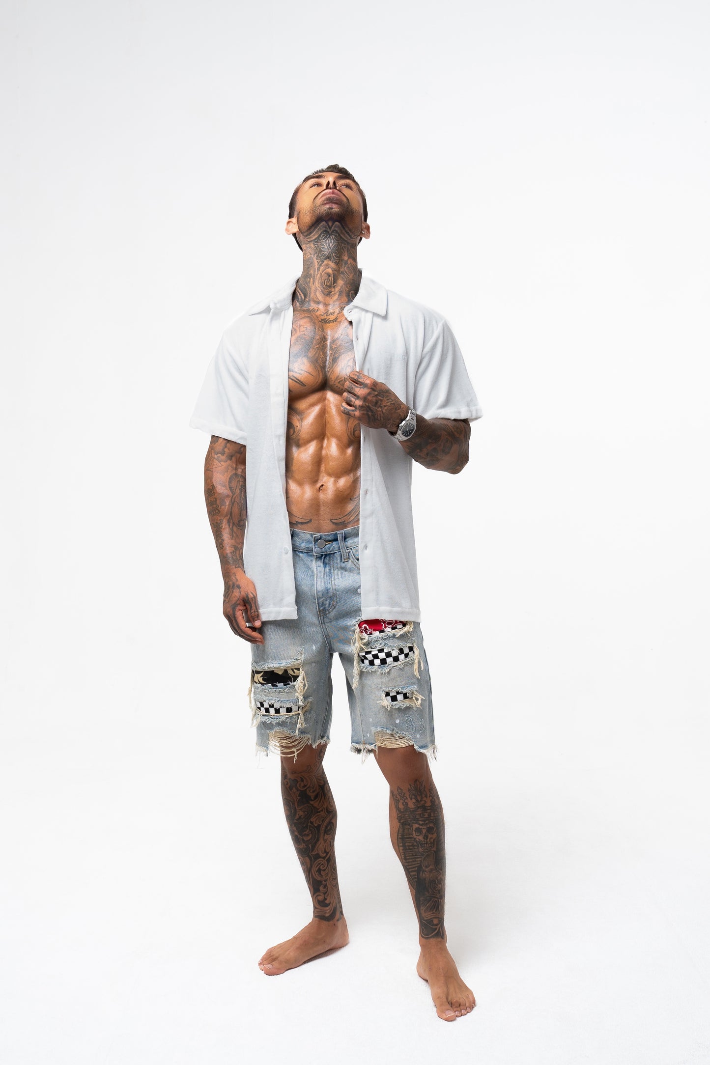 THE MALIBU TOWELLING SHIRT - WHITE