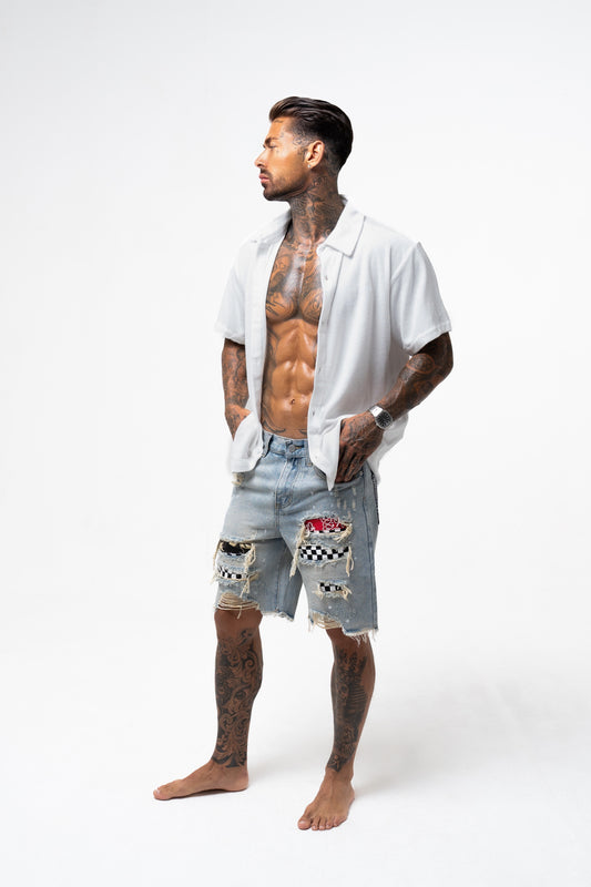THE MALIBU TOWELLING SHIRT - WHITE