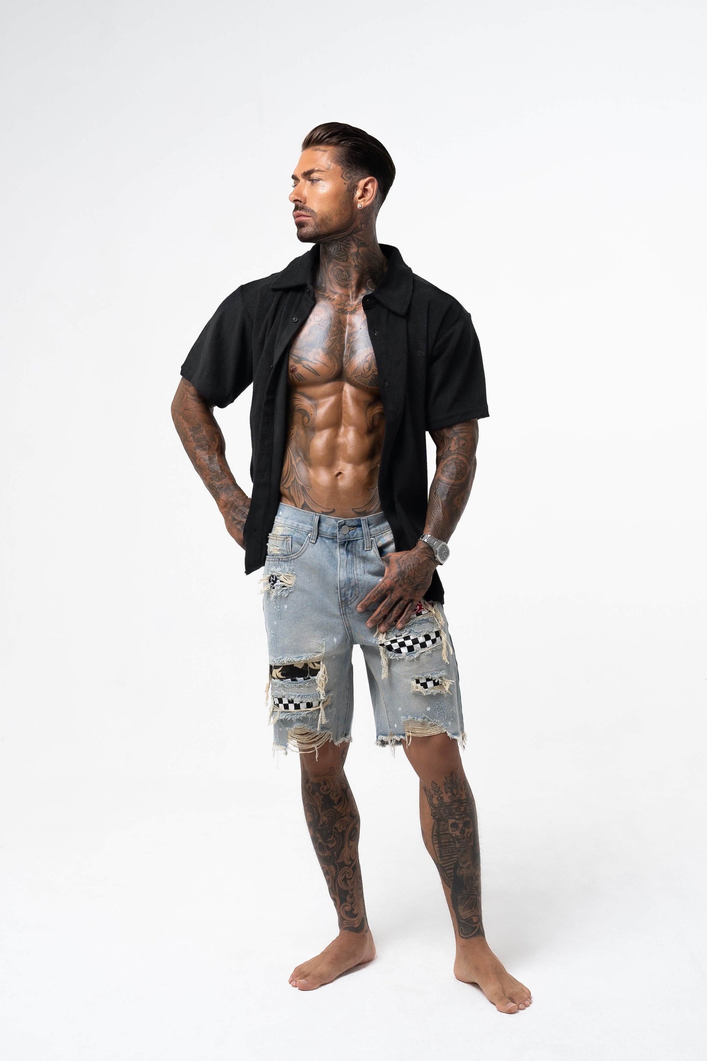 THE MALIBU TOWELING SHIRT - BLACK